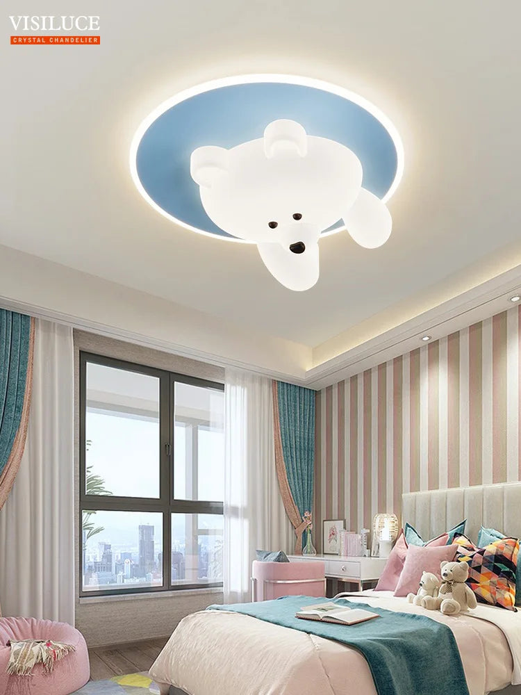 plafonnier led ours mignon pour chambre enfant - vue 5 sur 12