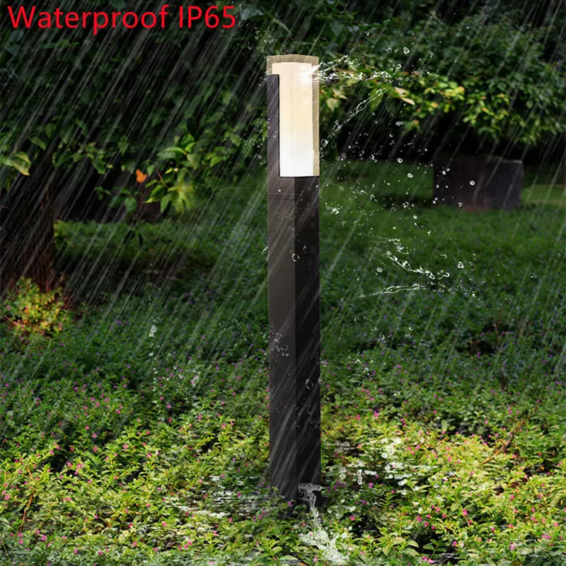 lampe led extérieure imperméable en aluminium pour jardin - vue 5 sur 9