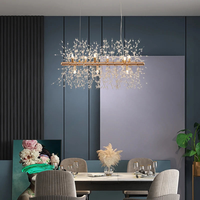 lustre à led moderne style nordique pour décoration intérieure - vue 5 sur 14