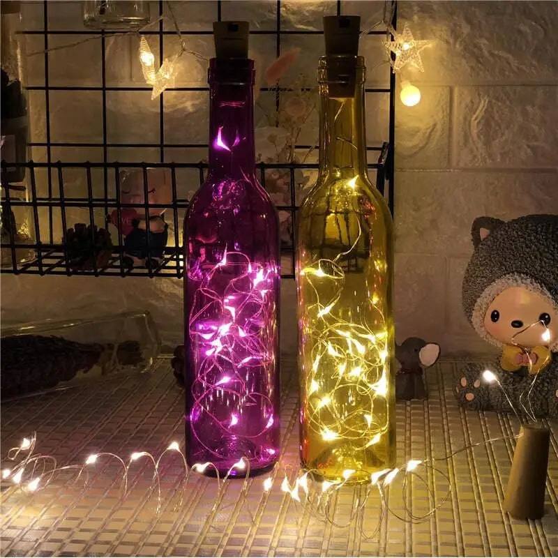 guirlande lumineuse led en fil de cuivre pour décoration festive - vue 5 sur 14