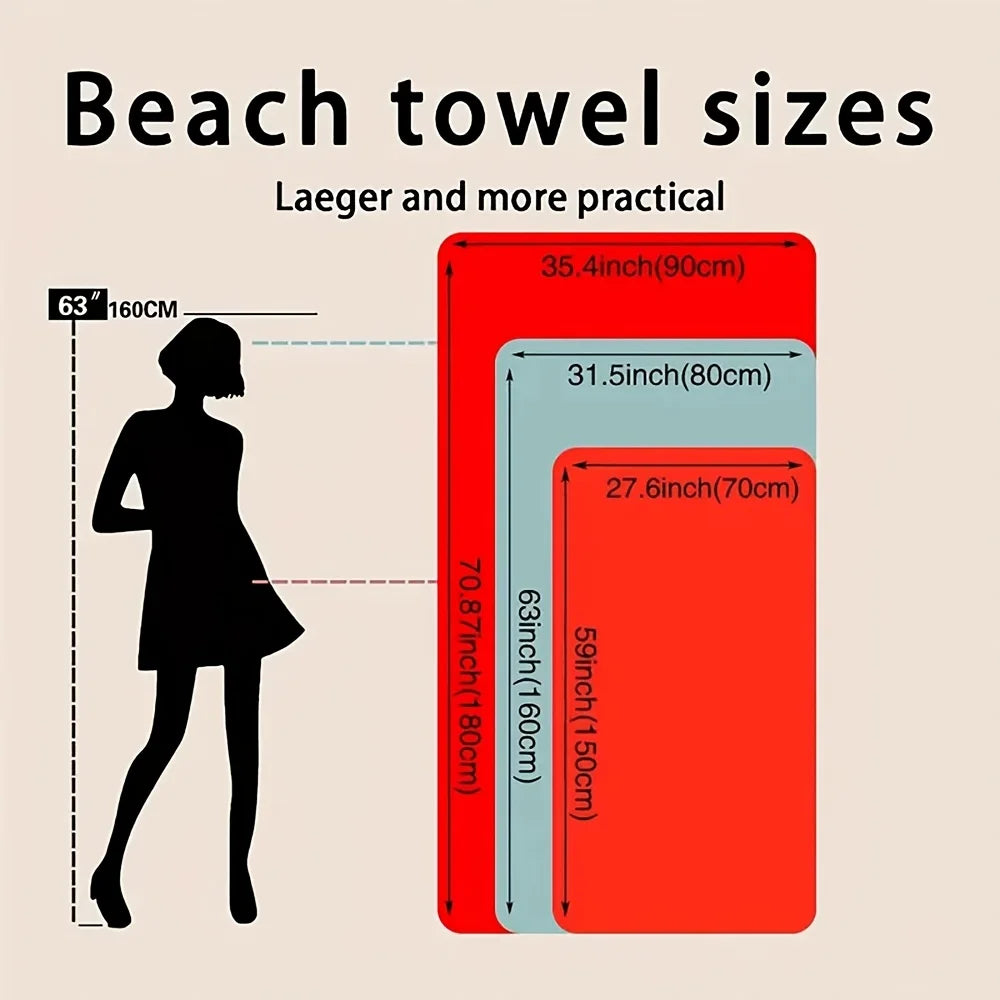 Serviette de plage vintage florale microfibre sechage rapide - vue 4 sur 6