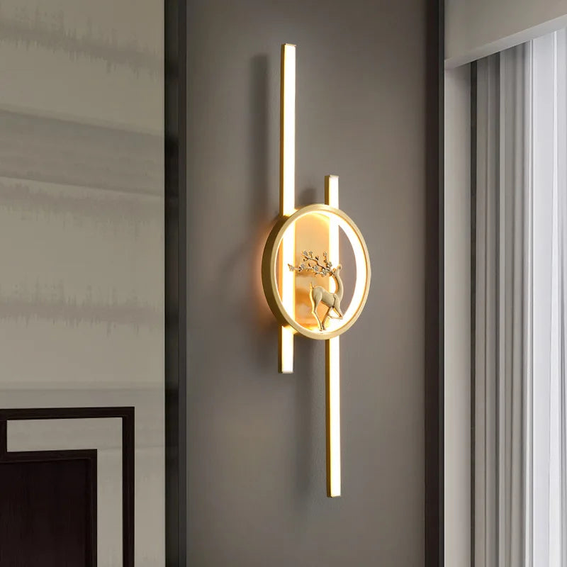 applique murale en cuivre style chinois pour éclairage intérieur - vue 5 sur 15