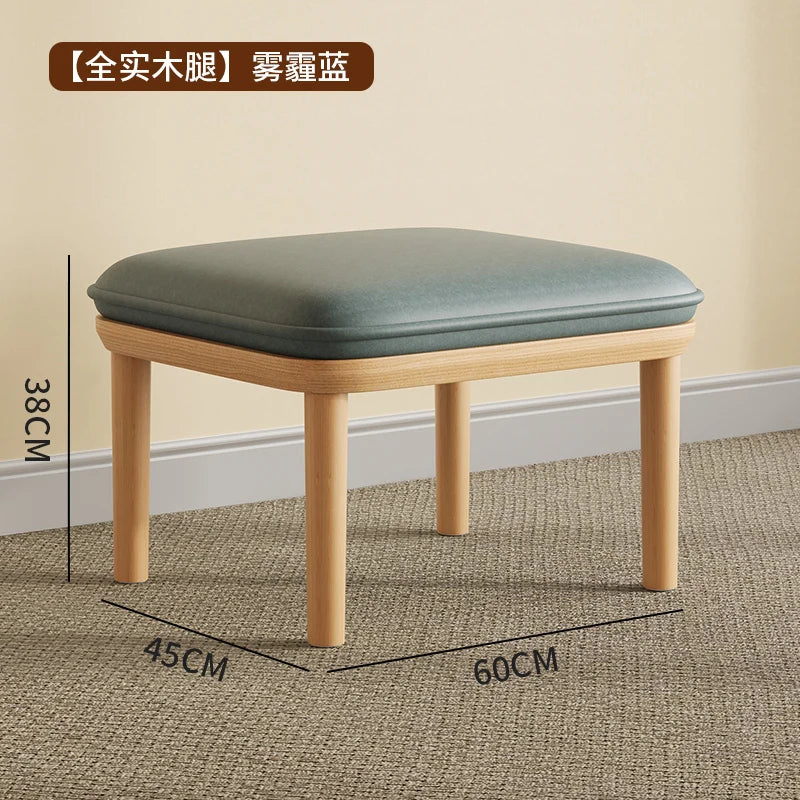 tabouret en velours moderne nordique pouf unique et peu encombrant - vue 8 sur 24