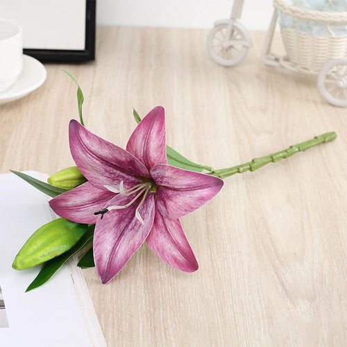 fleurs artificielles de lys pour décoration de jardin et mariage - vue 14 sur 13