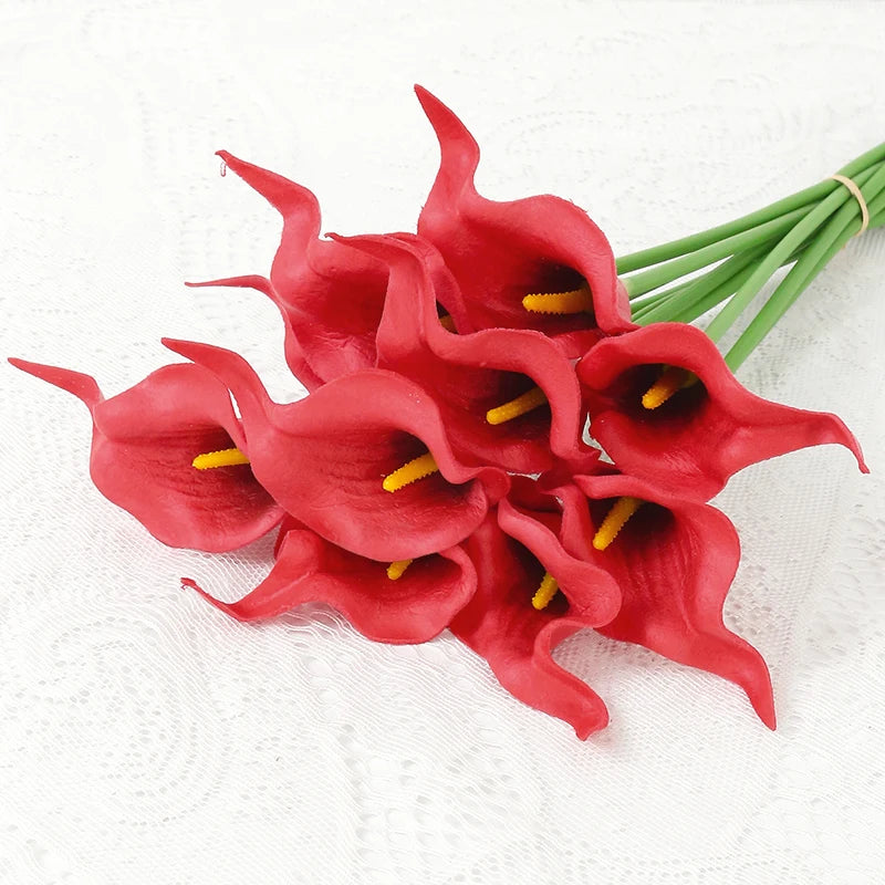 lot de fleurs artificielles lys calla pour mariage et décoration florale - vue 19 sur 23
