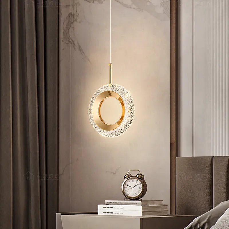 Anneau nordique suspension LED lumières intérieur lampe suspendue décor de chambre pour chevet chambre salon moderne suspension