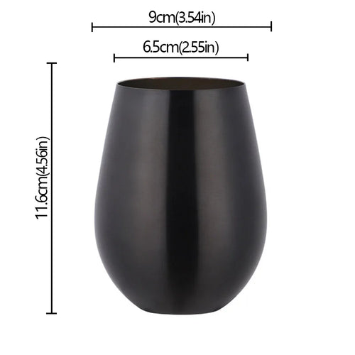 Verres a vin acier inoxydable style bar design