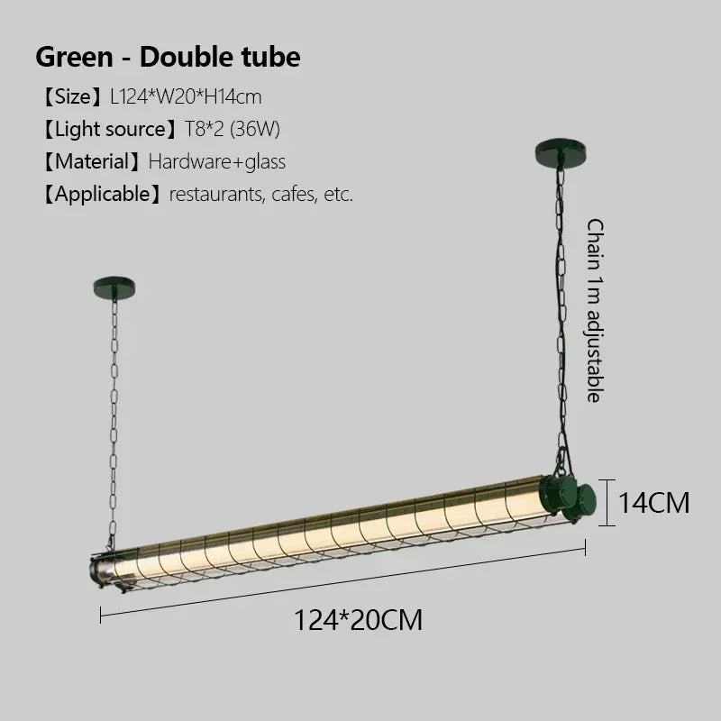 lustre industriel rétro en métal avec lumière led