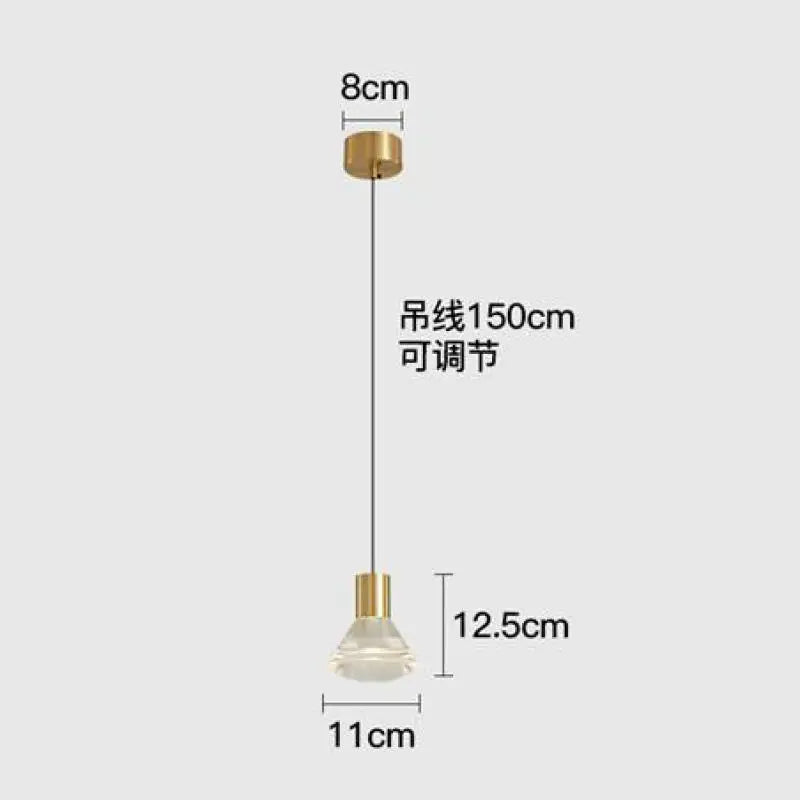 suspension LED en forme de diamant moderne et élégante