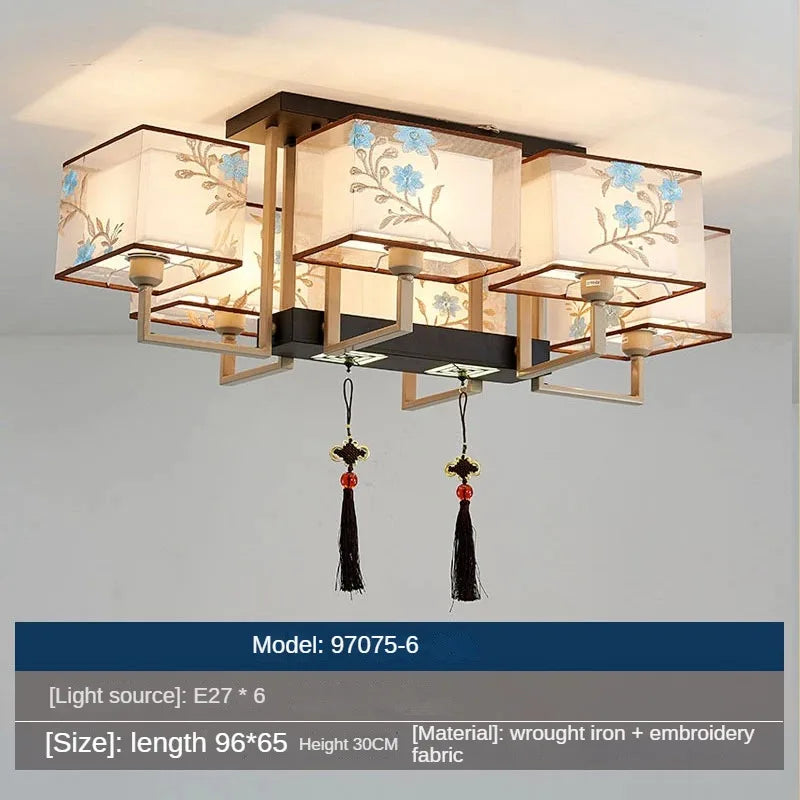 lustre chinois suspendu style moderne pour une ambiance simple - vue 10 sur 19