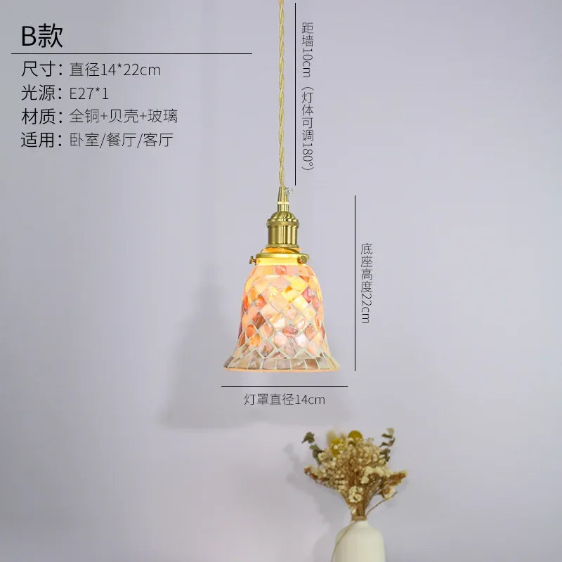 suspension méditerranéenne en coquillage pour décoration intérieure - vue 8 sur 9