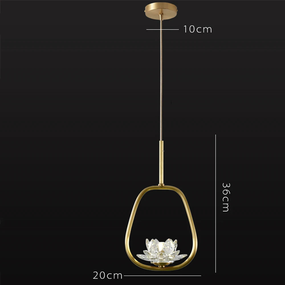 Suspension LED en cristal Zen - vue 8 sur 10