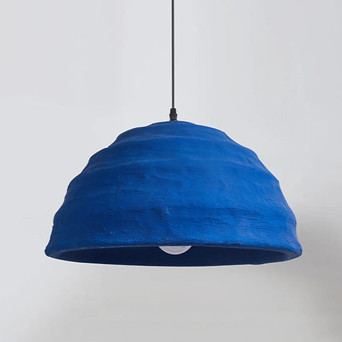 Klein bleu Suspension bol 49 CM Table à manger enfants chambre chevet Suspension Wabi Sabi maison séjour Suspension éclairage