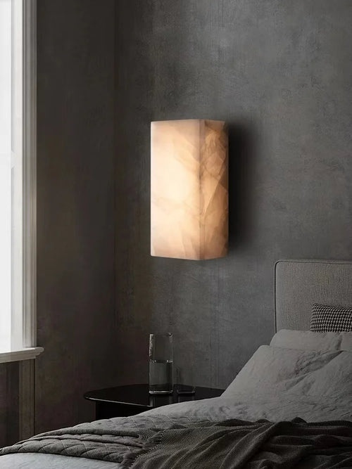 applique murale led dimmable design marbre naturel étanche pour intérieur extérieur - vue 4 sur 9