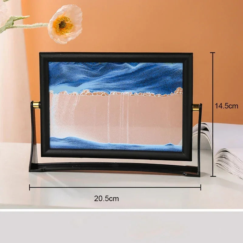 paysage de sable rotatif en verre 3D créatif décoratif