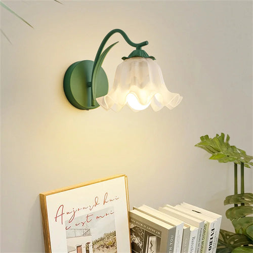 applique murale rétro style français avec fond de fleur décoration - vue 2 sur 10