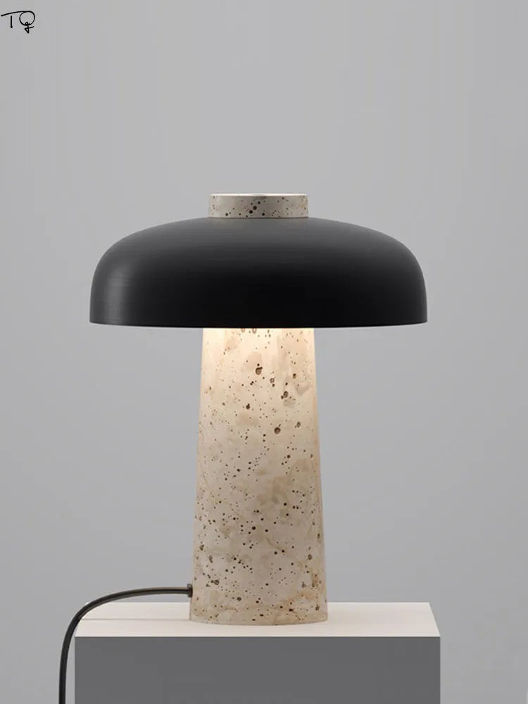 Lampe designer wabi-sabi jaune grotte pierre