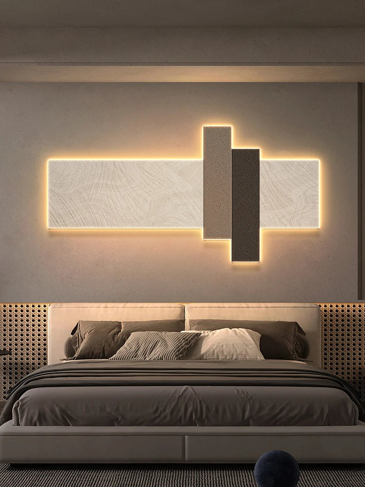 applique murale led minimaliste télécommande design nordique décorative - vue 3 sur 10