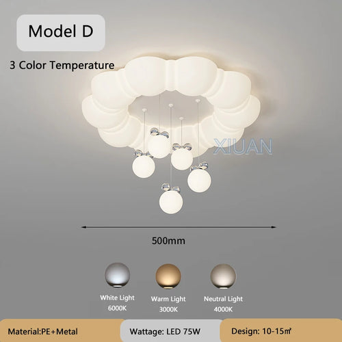 lustre suspendu créatif à bulles led pour enfants maternelle - vue 8 sur 13