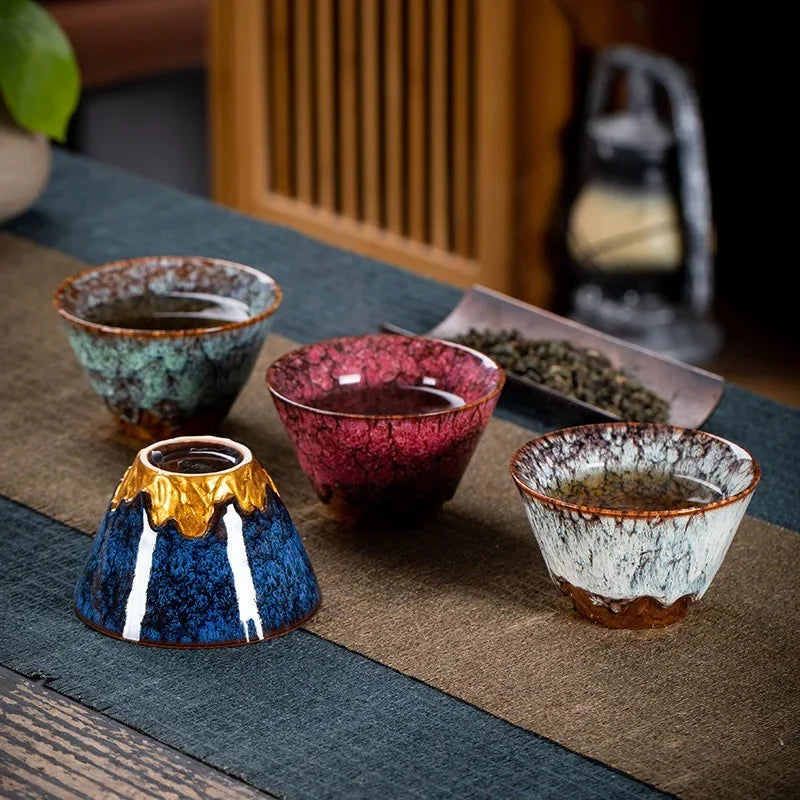 Tasse thé kung fu céramique style tianmu artisanal