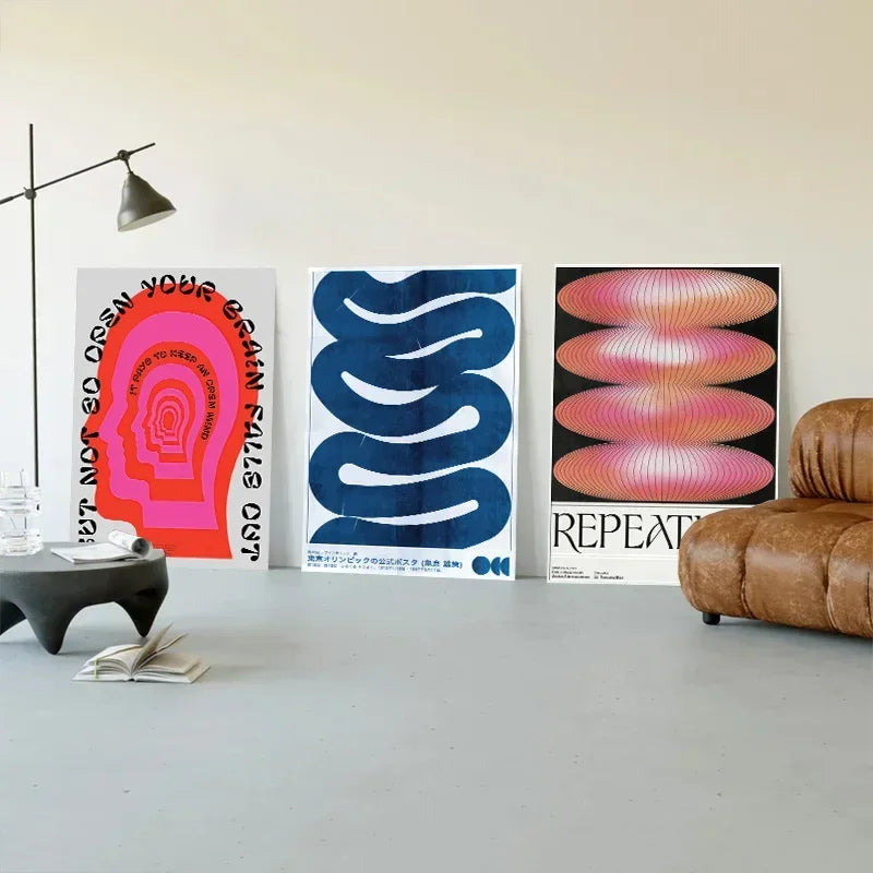 art décoratif abstrait rétro japonais pour votre intérieur