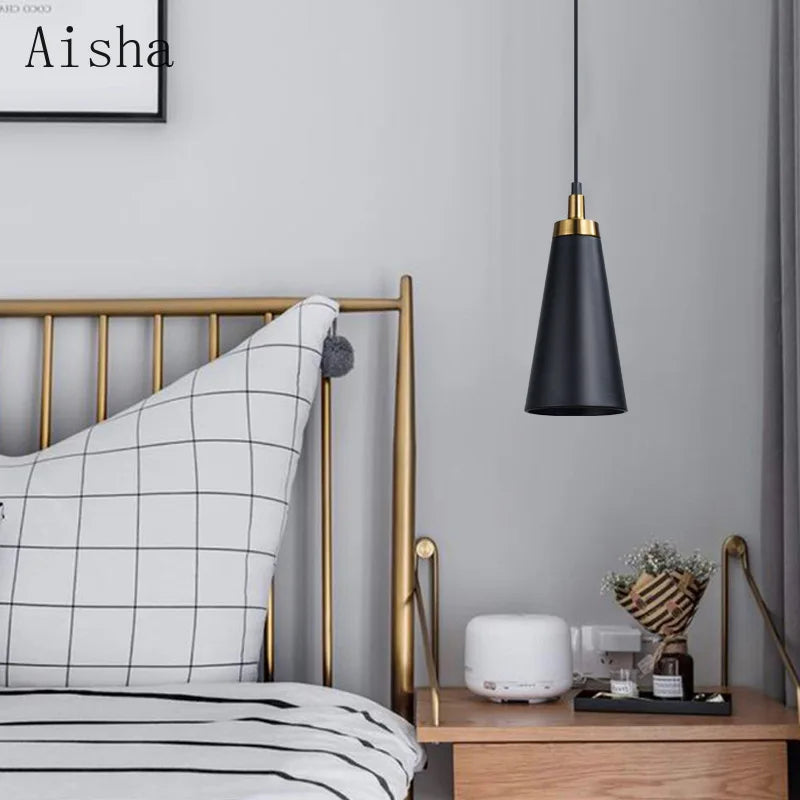 suspension minimaliste noire à tête unique pour intérieur - vue 5 sur 7