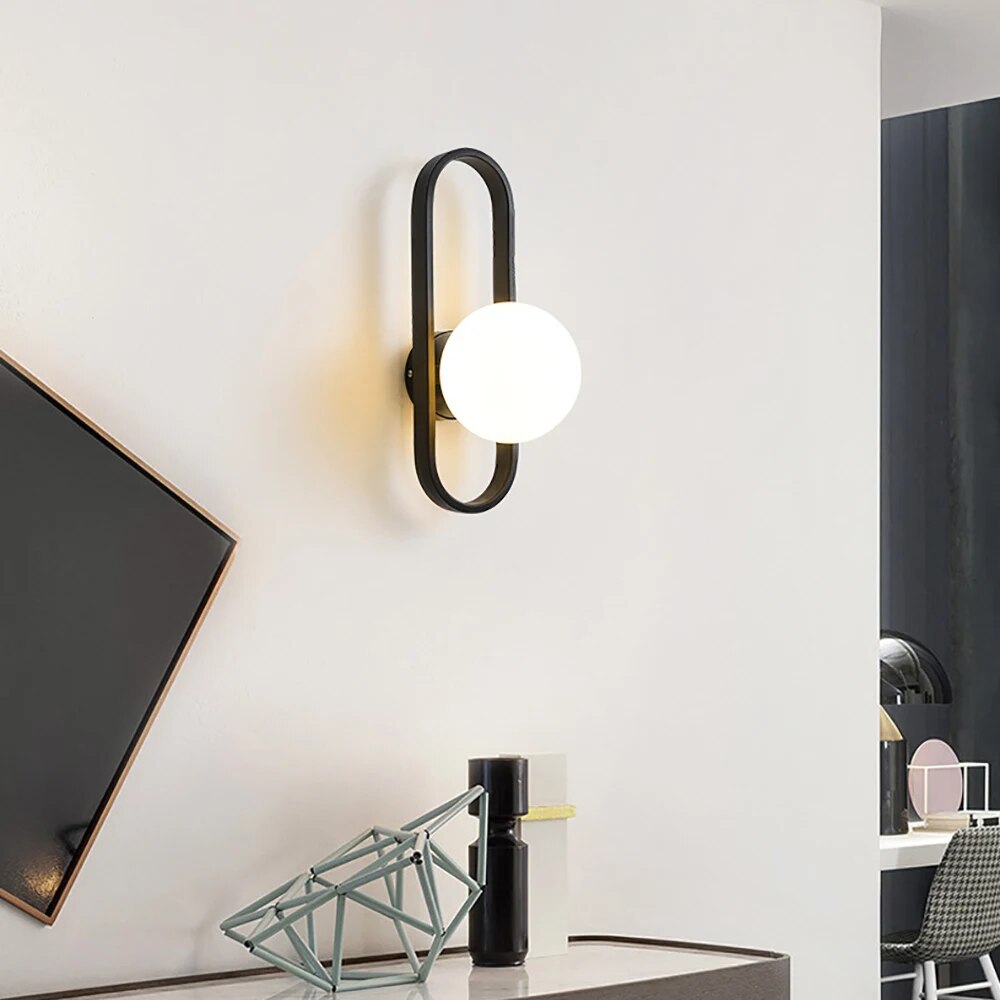 Applique murale minimaliste en verre pour allée - vue 6 sur 10