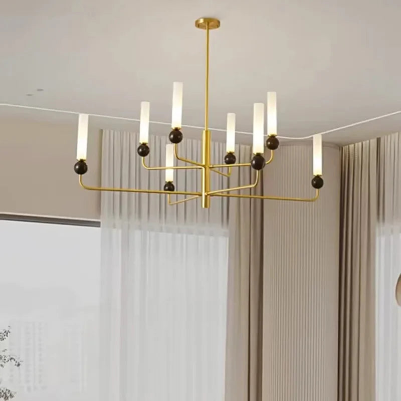 suspension en marbre et cuivre pour éclairage intérieur moderne