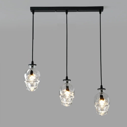 suspension loft américain rétro led crâne bouteille vin décoration café