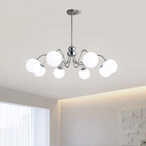 lustre led qiyimei artglass pour éclairage intérieur décoratif - vue 4 sur 12