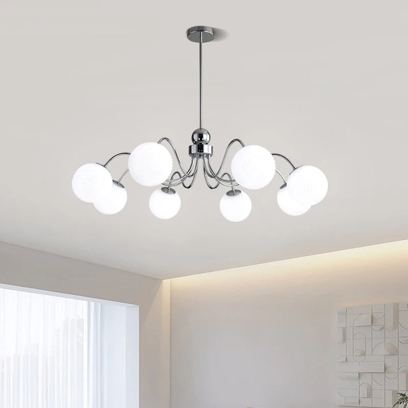 lustre led qiyimei artglass pour éclairage intérieur décoratif - vue 4 sur 12