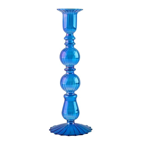 bougeoirs rétro coniques en verre pour décoration élégante