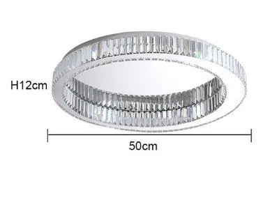 plafonnier circulaire en cristal moderne pour décoration intérieure - vue 13 sur 15