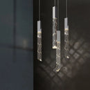 cristal k9 chrome loft lustre suspendu