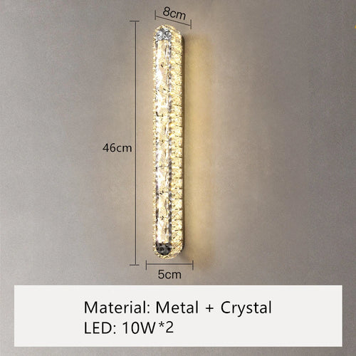 applique murale led ovale moderne en cristal pour décoration intérieure - vue 15 sur 14