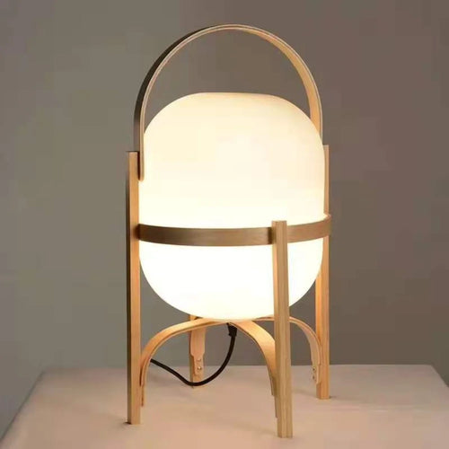 Lampe de bureau Led en bois nordique