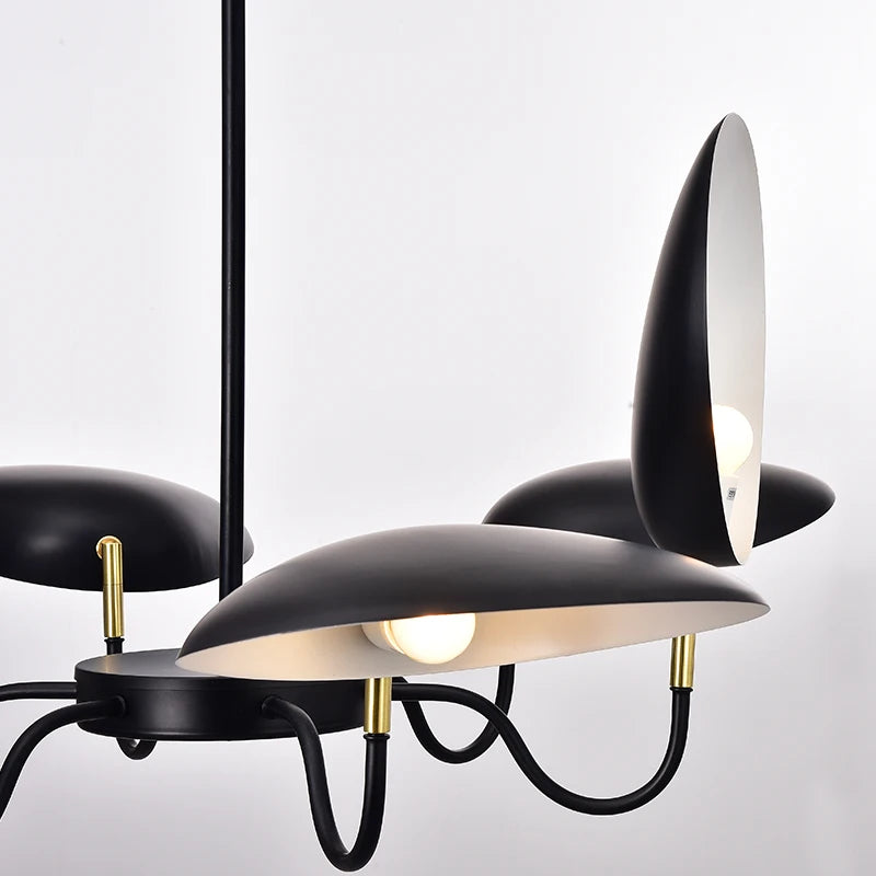 lustre postmoderne nordique à 6 têtes design contemporain - vue 4 sur 7