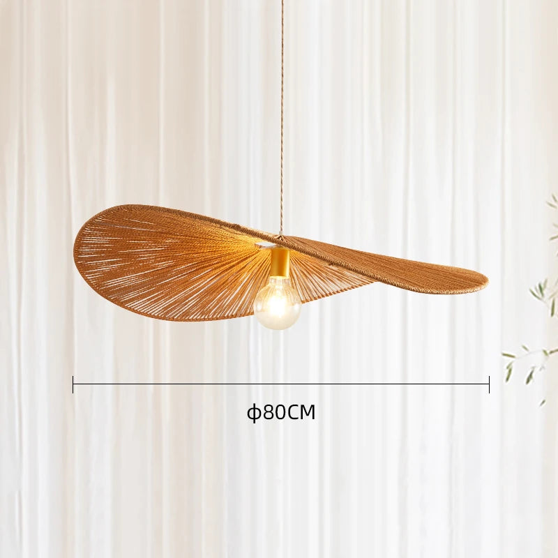 Suspension LOFT japonais rétro en bois bambou design - vue 15 sur 24