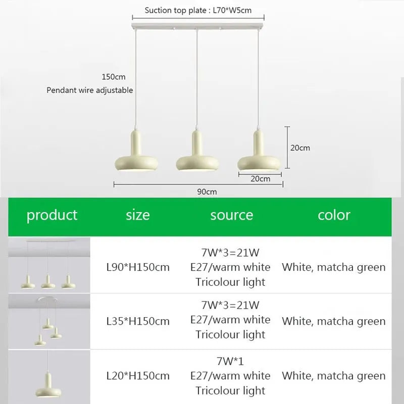 Suspension design colorée Bauhaus