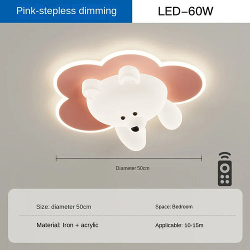 plafonnier led ours mignon pour chambre enfant - vue 11 sur 12