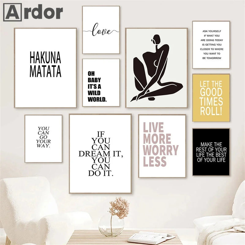 citations de motivation nordiques affiches et impressions décoratives