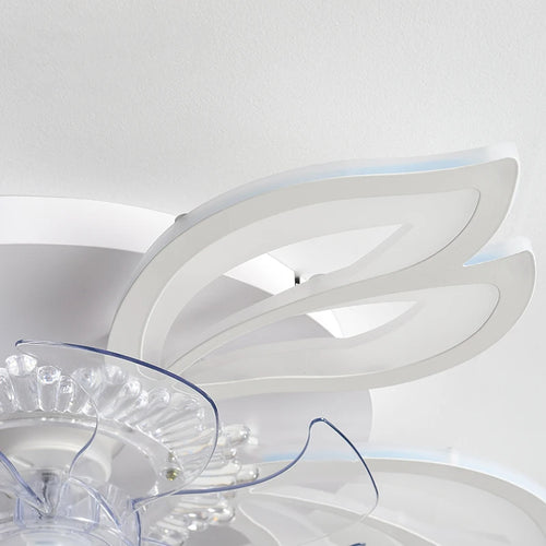 Busmos Fan LED Pendant Lamp Modern LED Pendant Lamp For Living Room, Bedroom, Studio Fan LED Pendant Lamp Dimmable White