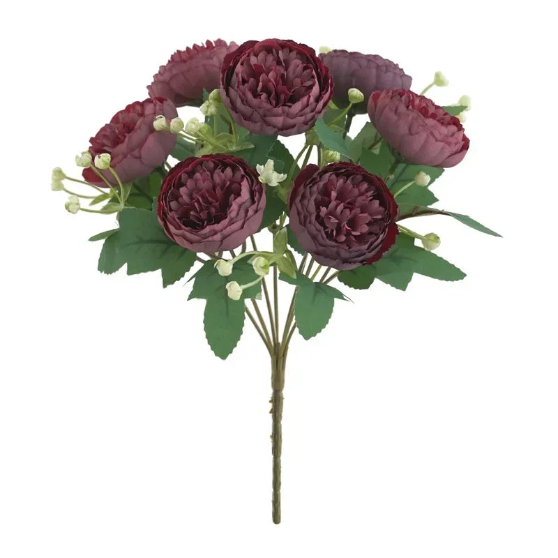 fleurs artificielles pivoines en soie pour mariage décoration florale - vue 12 sur 12
