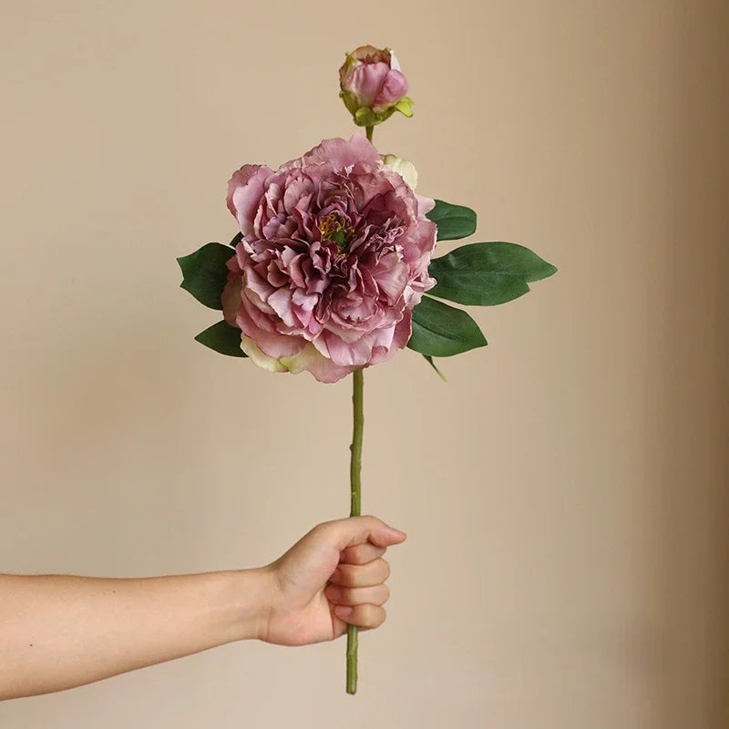 plante artificielle pivoine en soie pour décoration intérieure fleurs réalistes