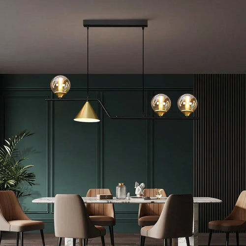 Kithchen Island Chandelier Nordic Pendant Lamp Glass Suspension Luminaire Ceiling Hanging Lamps - vue 7 sur 12