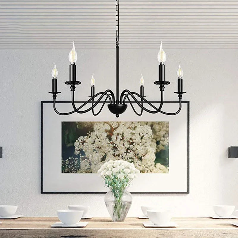 lustre rétro américain minimaliste en fer suspension vantage