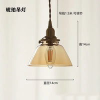 suspension en verre rétro en laiton pour intérieur créatif et simple