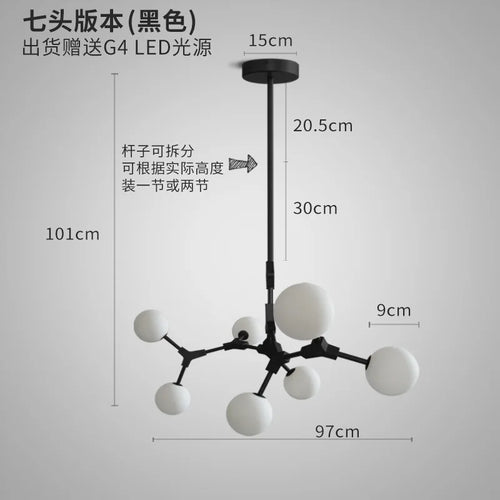 lustre moderne nordique pour décoration intérieure élégante - vue 12 sur 18