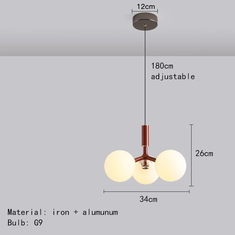 lustre nordique moderne minimaliste magic bean 9 led suspension