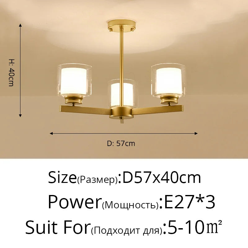 Bosmos European Style Decorative LED Chandeliers For Living Rooms, Bedrooms, And Modern Simple Indoor Lighting - vue 8 sur 21
